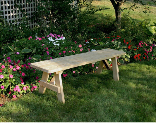 Creekvine Designs 30' Behandelte Kiefer Traditionelle Gartenbank