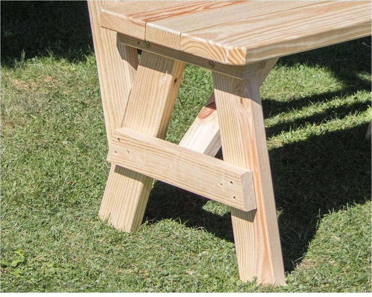 Creekvine Designs 30' Behandelte Kiefer Traditionelle Gartenbank mit Rücken
