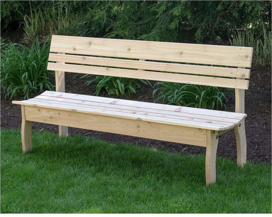Creekvine Designs 32' Rot Cedar Chickadee Backed Bench