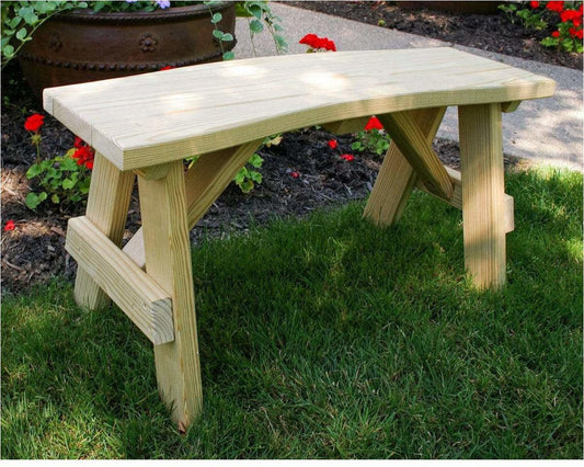 Creekvine Designs 36' Behandelte Pine Curved Bench