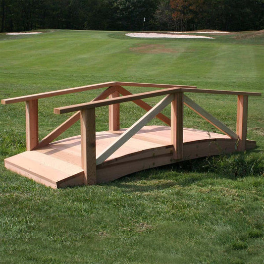 Creekvine Designs 4' Cedar Perle River Garden Bridge