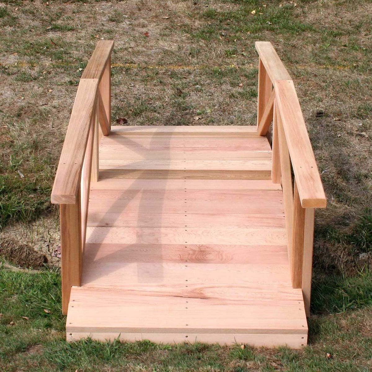 Creekvine Designs 4' Cedar Perle River Garden Bridge
