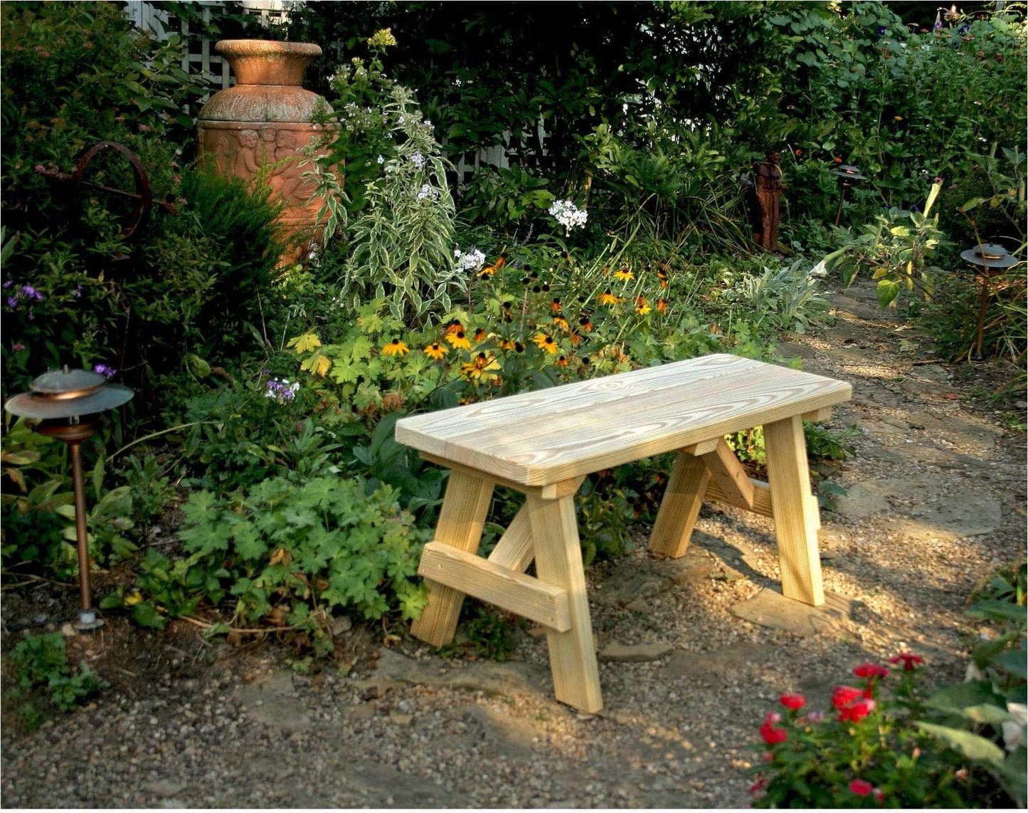 Creekvine Designs 40' Behandelte Kiefer Traditionelle Gartenbank