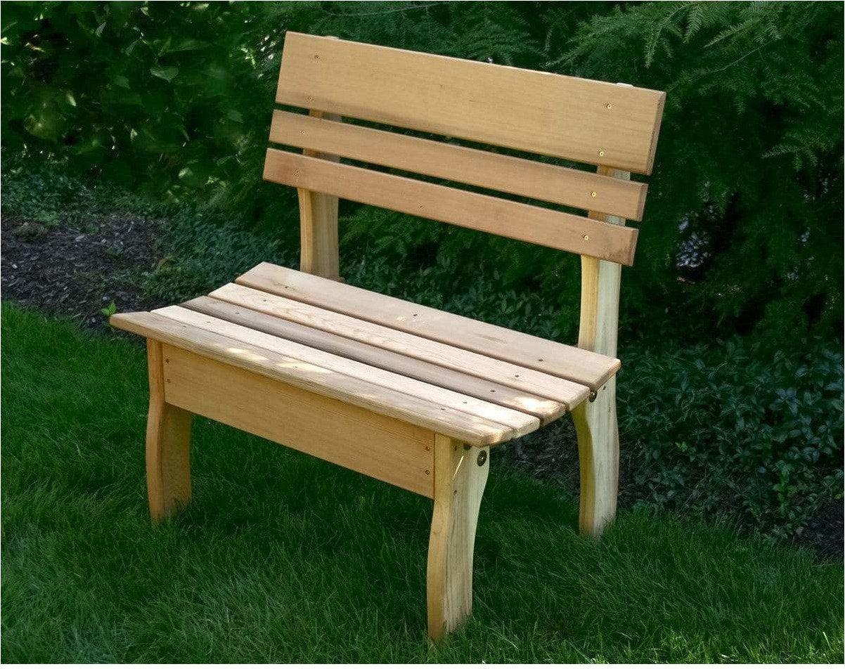 Creekvine Designs 46' Rot Cedar Chickadee Backed Bench