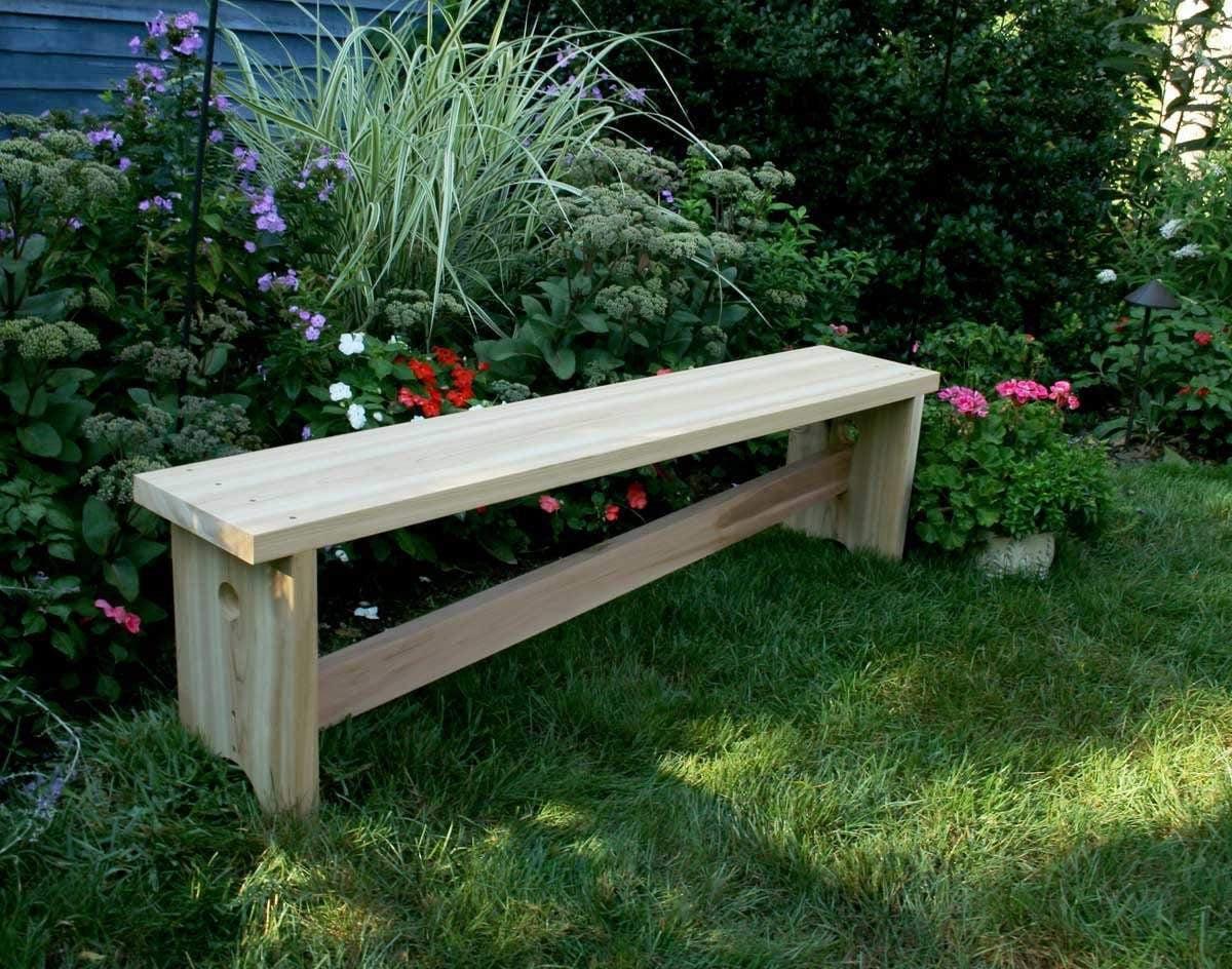 Creekvine Designs 5' Cedar 1800 Traditionelle Bank mit schräger Klammer