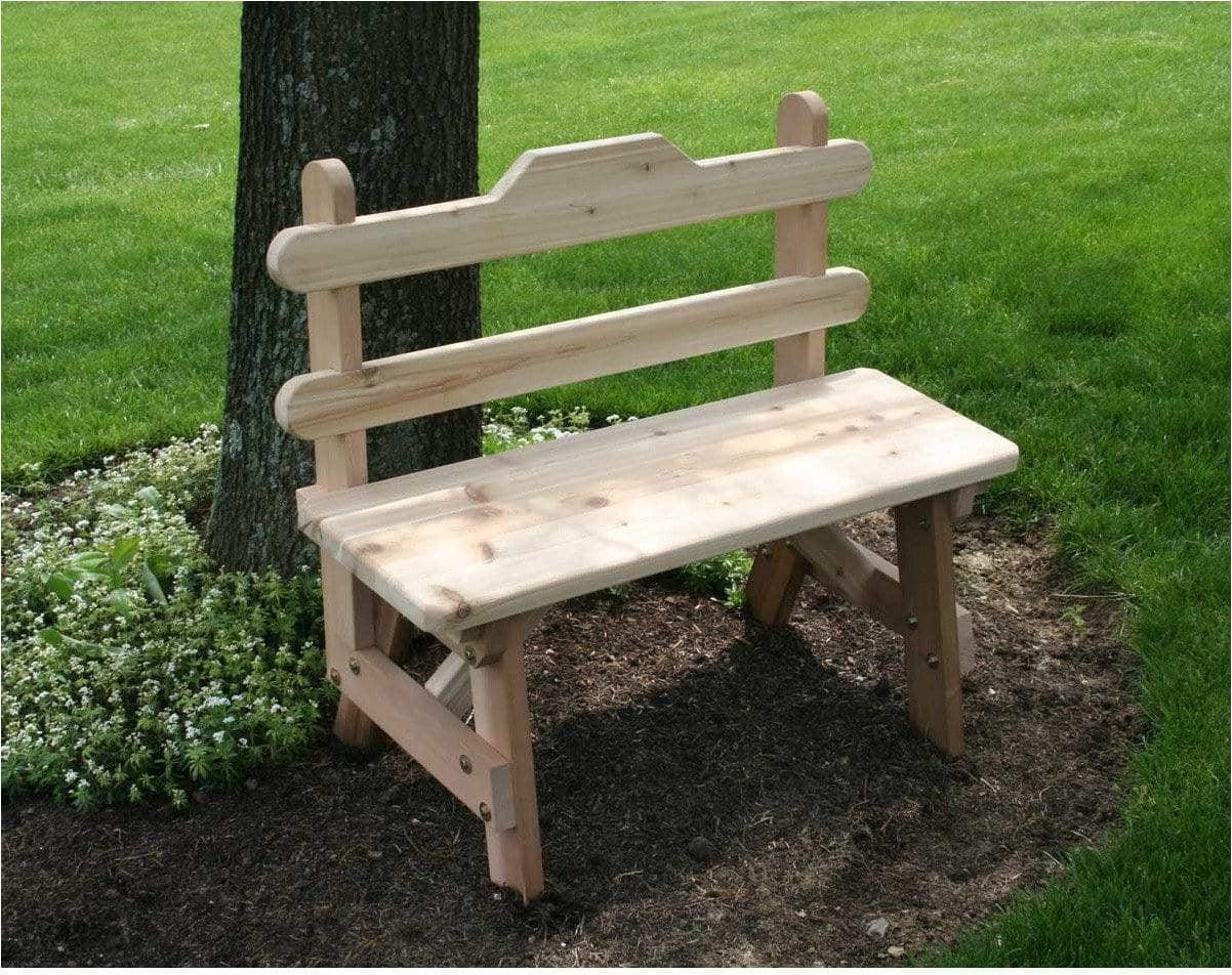 Creekvine Designs 5' Cedar Tab Back Bench