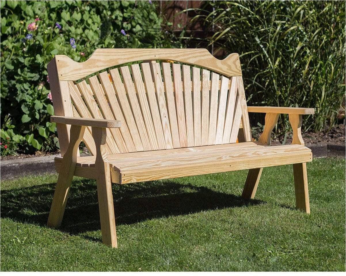 Creekvine Designs Behandelte Pine Fanback Garden Bench