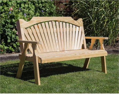 Creekvine Designs Behandelte Pine Fanback Garden Bench