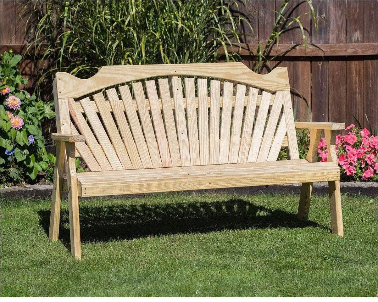 Creekvine Designs Behandelte Pine Fanback Garden Bench