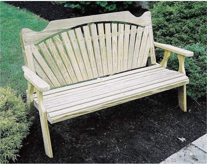 Creekvine Designs Behandelte Pine Fanback Garden Bench