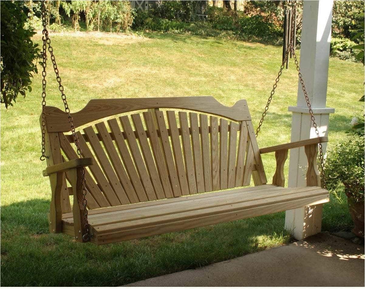 Creekvine Designs Behandelte Pine Fanback Porch Swing