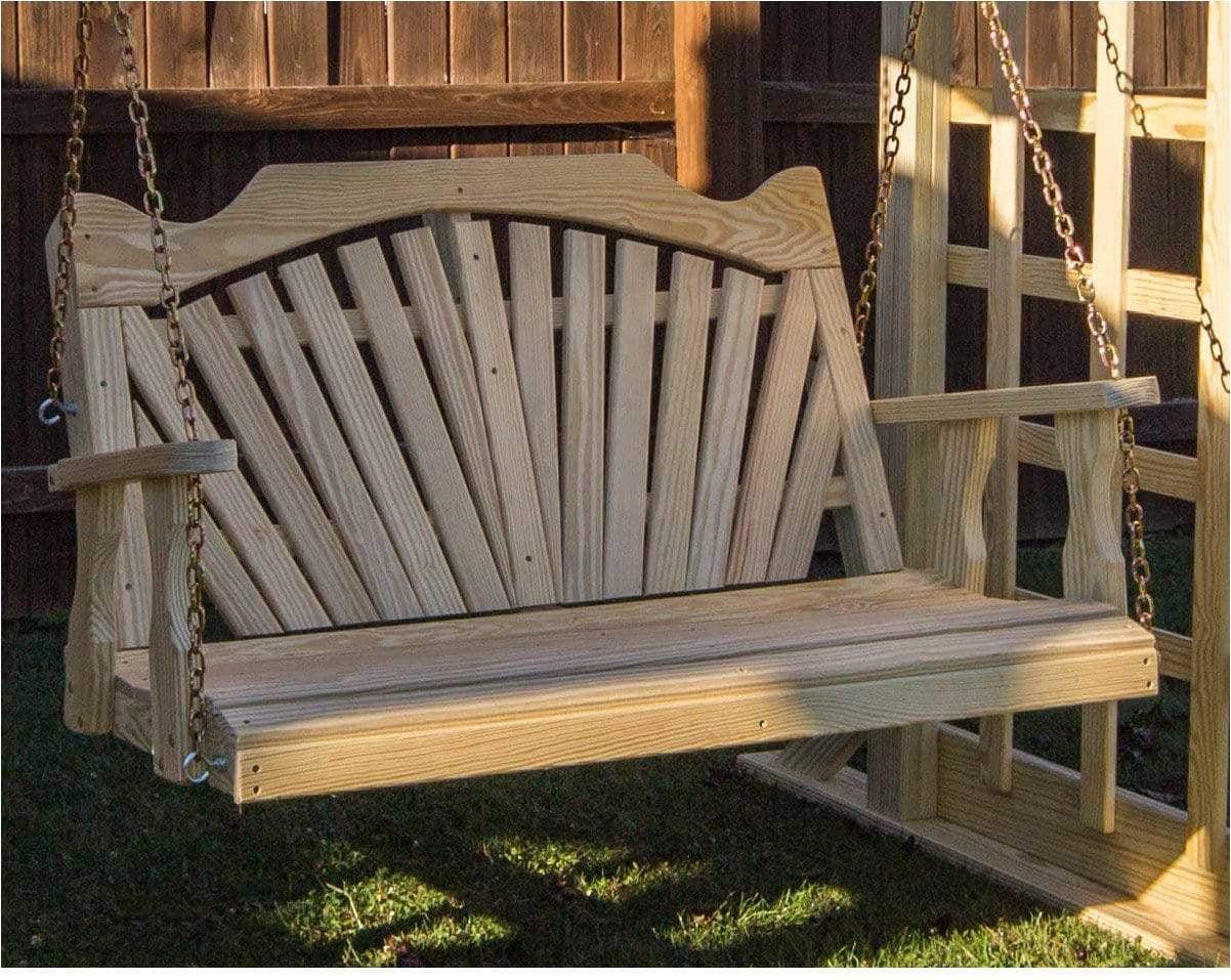 Creekvine Designs Behandelte Pine Fanback Porch Swing