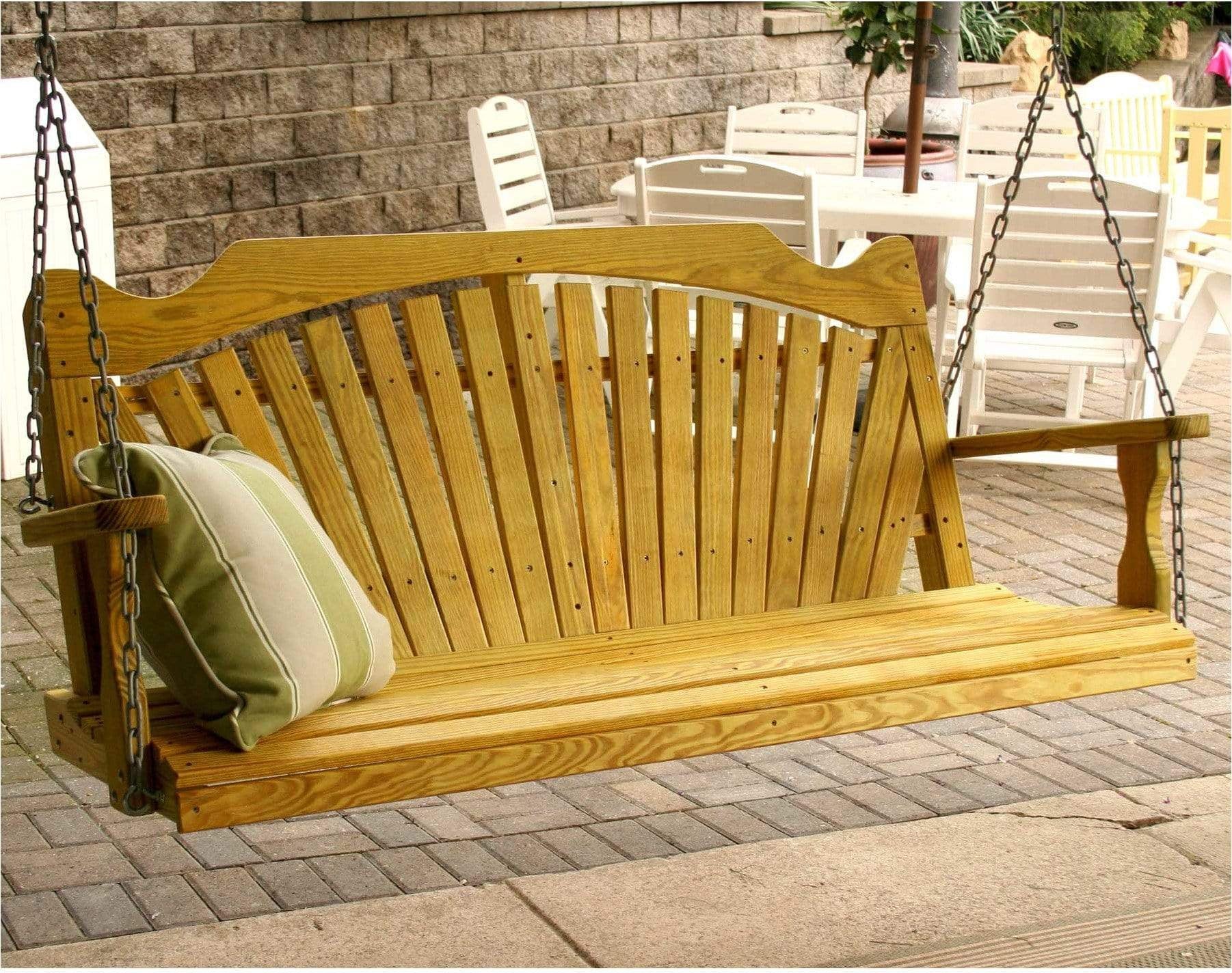 Creekvine Designs Behandelte Pine Fanback Porch Swing