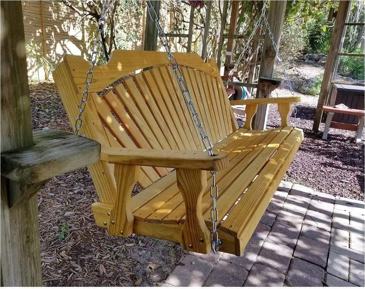 Creekvine Designs Behandelte Pine Fanback Porch Swing