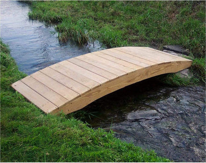 Creekvine Designs 6' Behandelte Pine Fiore Plank Garden Bridge