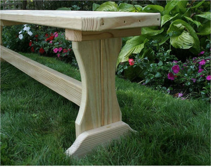 Creekvine Designs 6' Behandelte Pine Trestle Garden Bench