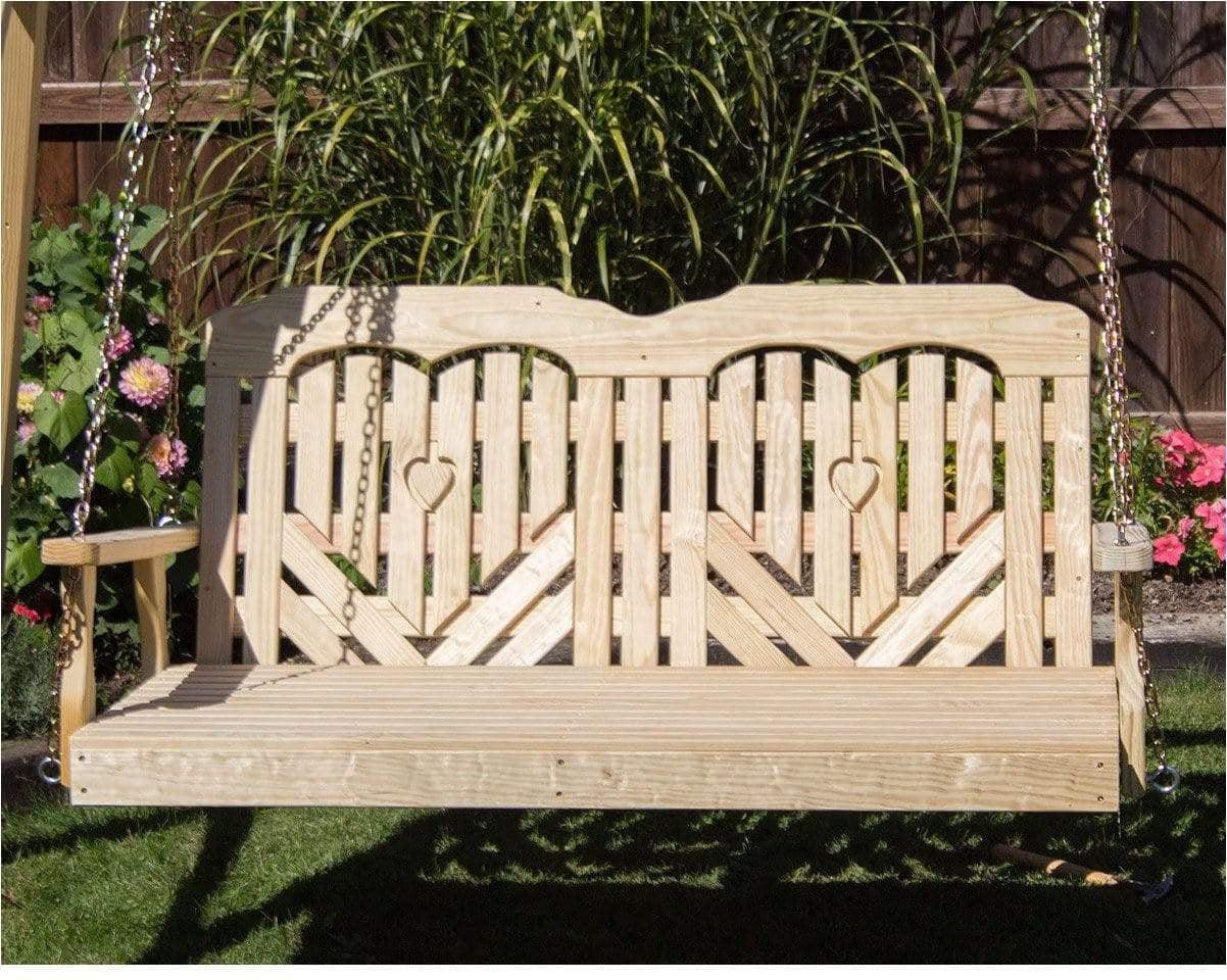 Creekvine Designs 60' Behandelte Kiefer Heartback Swingbed