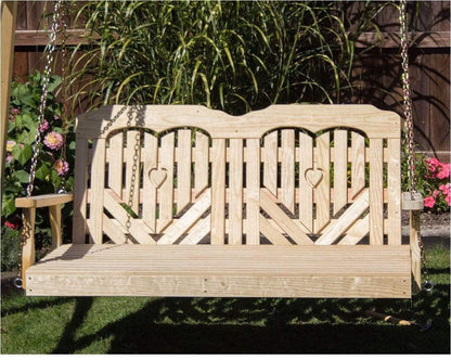 Creekvine Designs 60' Behandelte Kiefer Heartback Swingbed