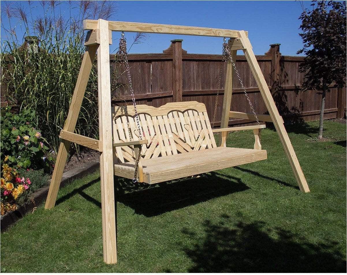 Creekvine Designs 60' Behandelte Kiefer Heartback Swingbed