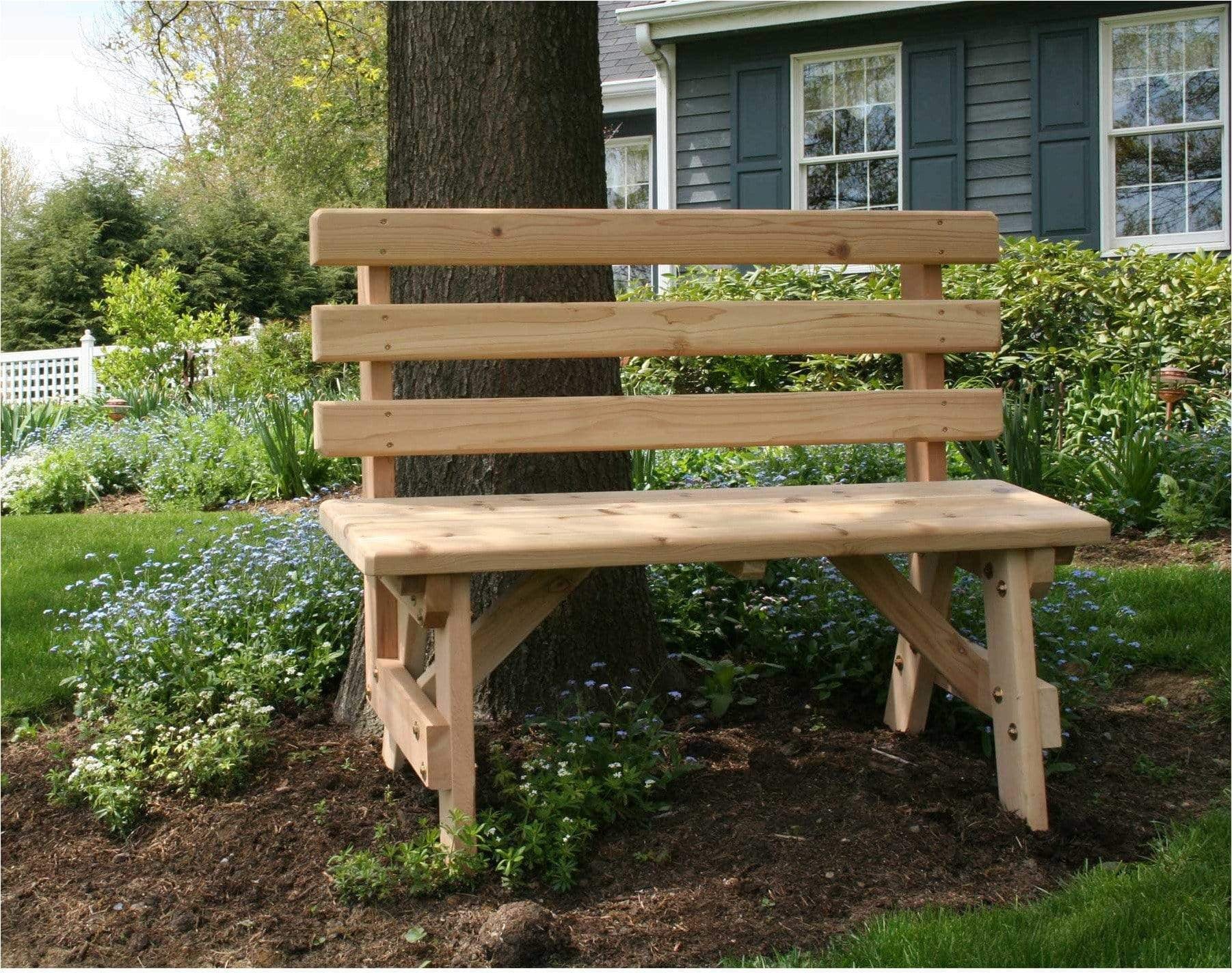 Creekvine Designs Cedar 4' Backed Bench