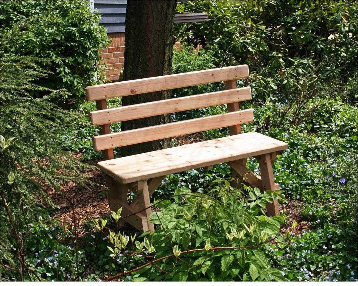 Creekvine Designs Cedar 5' Backed Bench