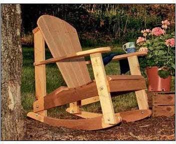 Creekvine Designs Cedar Adirondack Schaukelstuhl
