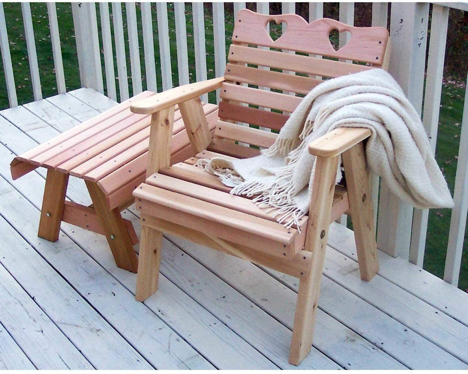 Creekvine Designs Cedar Country Hearts Patio Stuhl