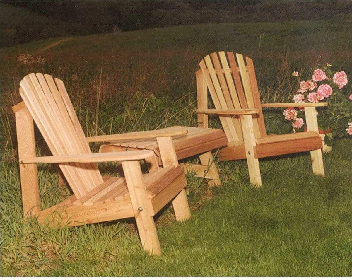 Creekvine Designs Adirondack Stühle mit Tisch