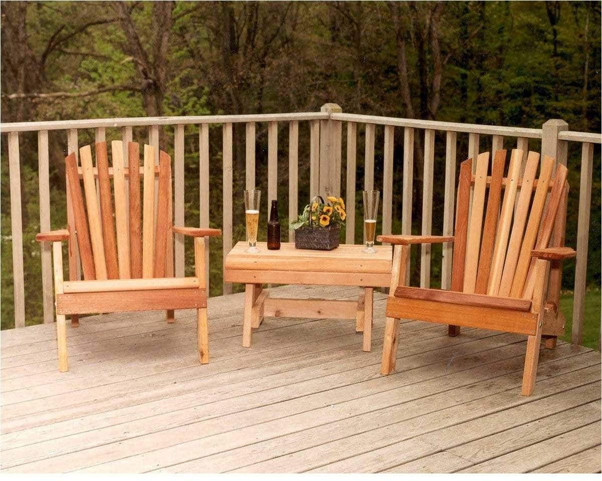Creekvine Designs Adirondack Stühle mit Tisch