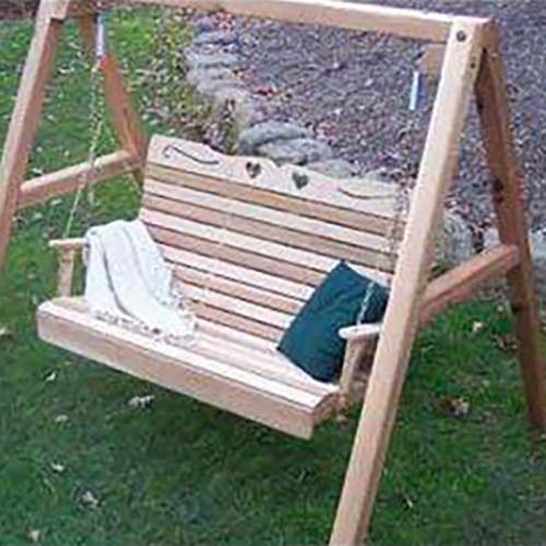Creekvine Designs Cedar Royal Country Hearts Porch Swing mit 4 'Stand