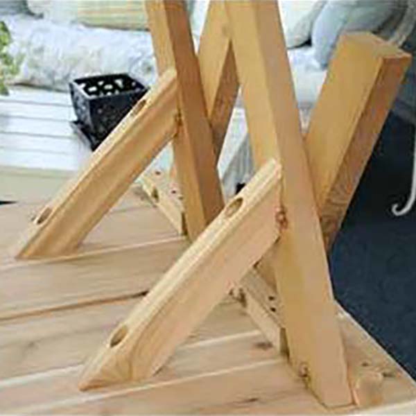 Creekvine Designs Rot Cedar 10 'Picnic Tisch mit freistehenden Bänken