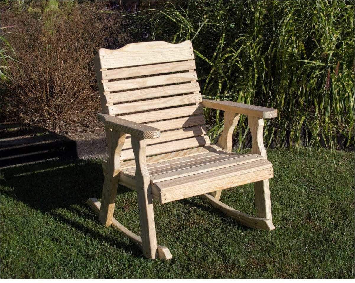 Creekvine Designs Behandelte Kiefer Crossback Schaukelstuhl