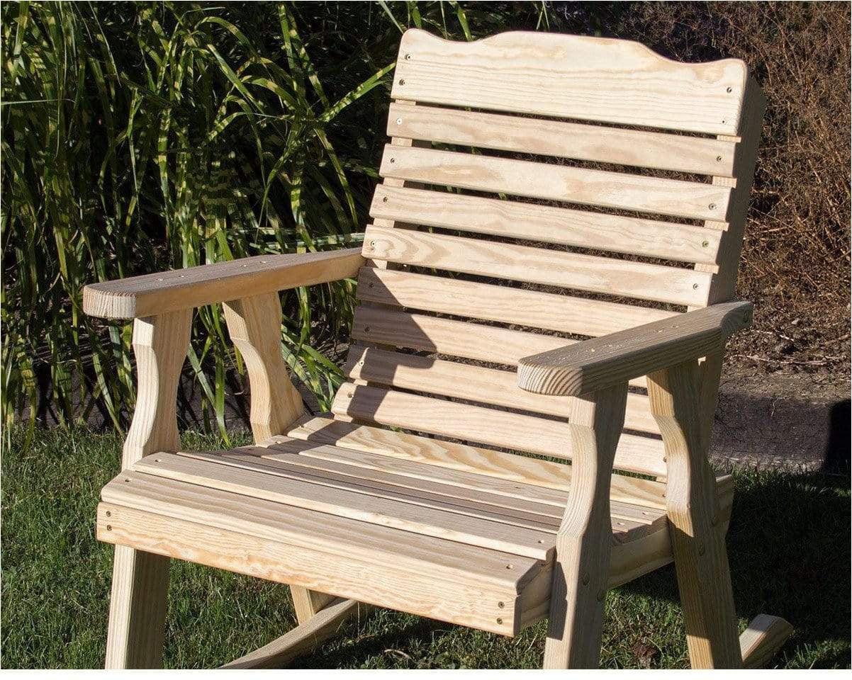 Creekvine Designs Behandelte Kiefer Crossback Schaukelstuhl