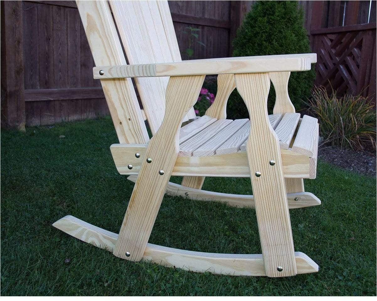 Creekvine Designs Behandelte Pine Curveback Schaukelstuhl