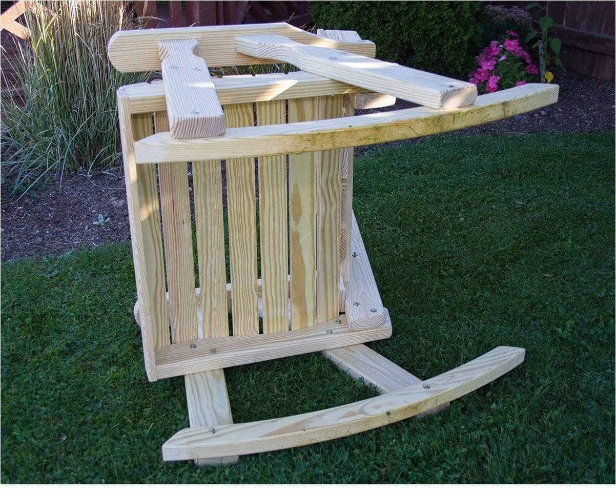 Creekvine Designs Behandelte Pine Curveback Schaukelstuhl