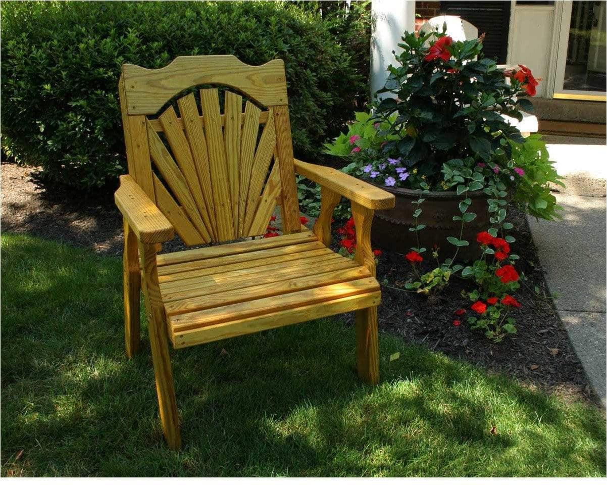 Creekvine Designs Behandelte Pine Fanback Patio Stuhl