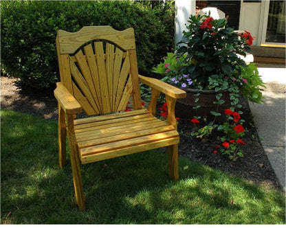Creekvine Designs Behandelte Pine Fanback Patio Stuhl