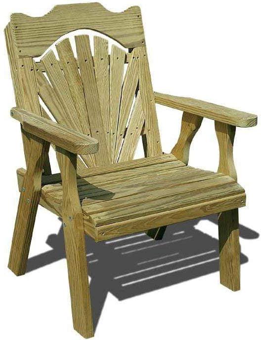 Creekvine Designs Behandelte Pine Fanback Patio Stuhl