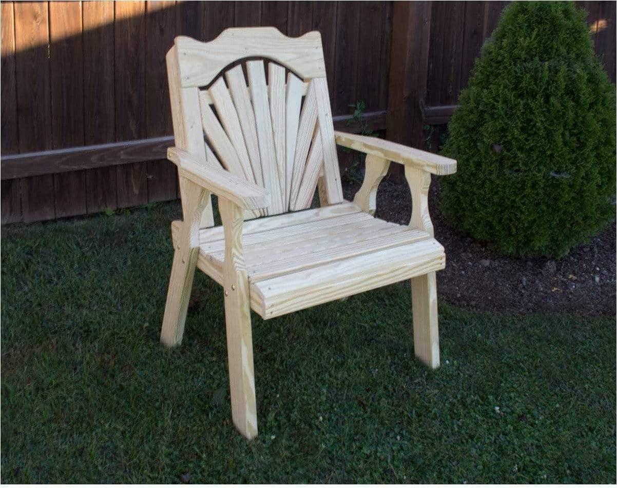 Creekvine Designs Behandelte Pine Fanback Patio Stuhl