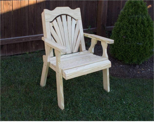 Creekvine Designs Behandelte Pine Fanback Patio Stuhl