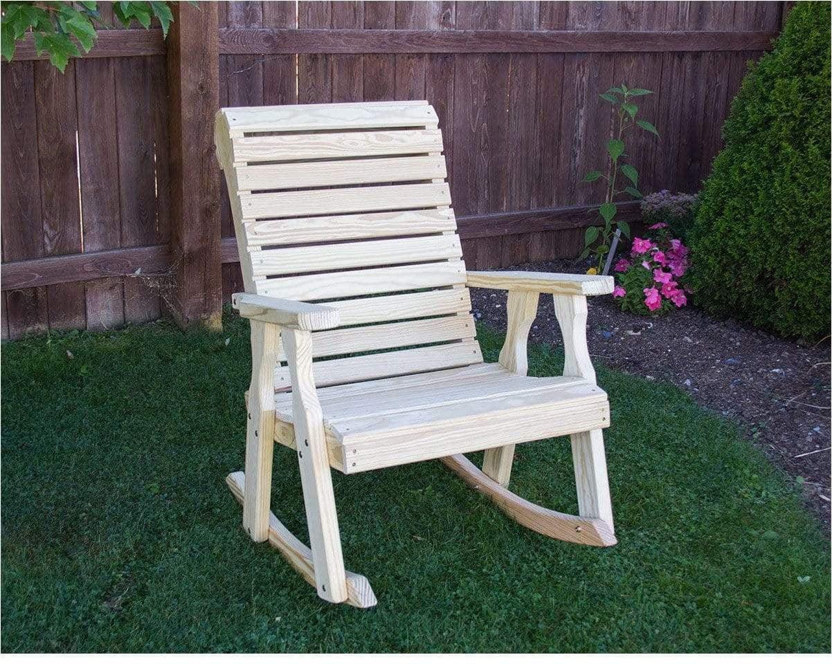 Creekvine Designs Behandelte Pine Rollback Schaukelstuhl
