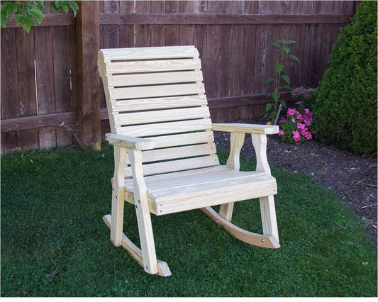 Creekvine Designs Behandelte Pine Rollback Schaukelstuhl