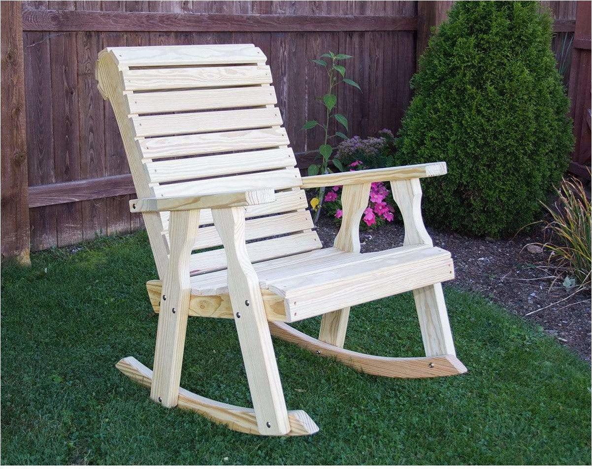 Creekvine Designs Behandelte Pine Rollback Schaukelstuhl