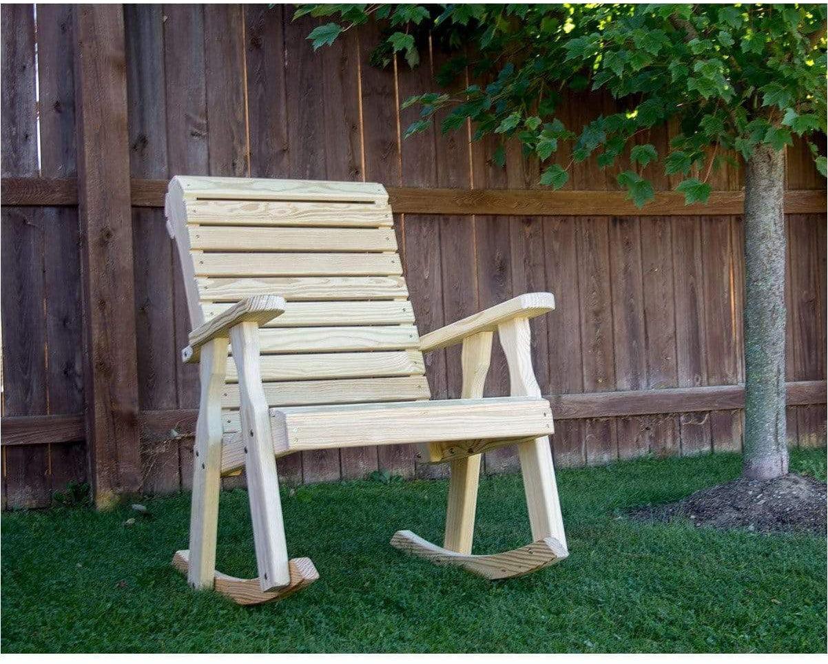 Creekvine Designs Behandelte Pine Rollback Schaukelstuhl