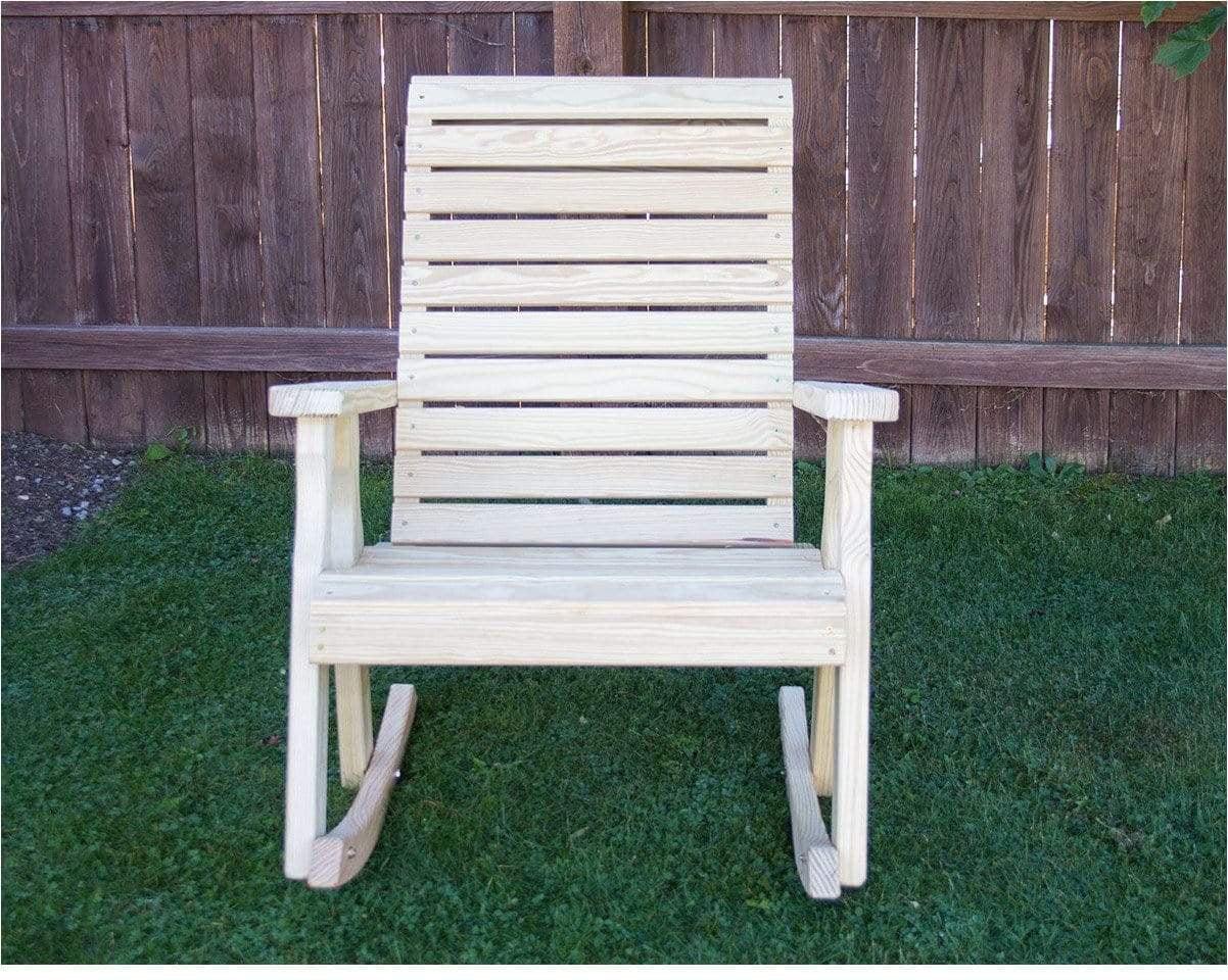 Creekvine Designs Behandelte Pine Rollback Schaukelstuhl