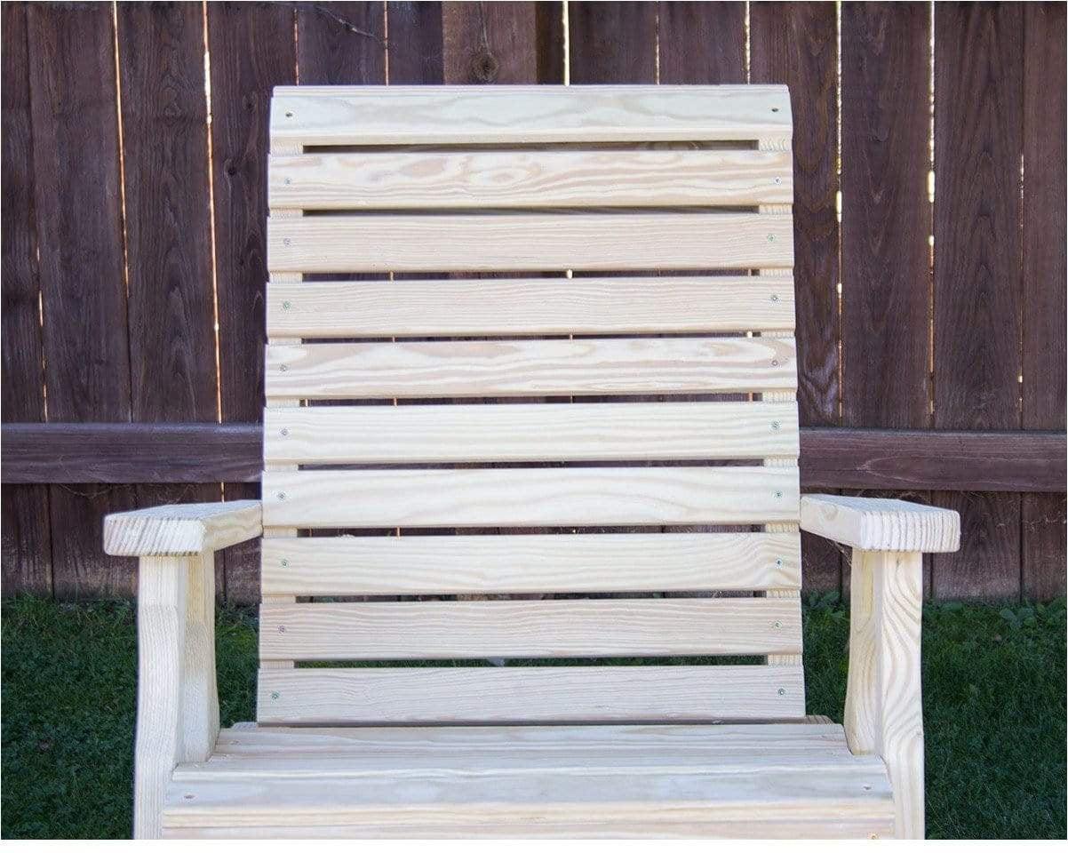 Creekvine Designs Behandelte Pine Rollback Schaukelstuhl