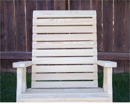 Creekvine Designs Behandelte Pine Rollback Schaukelstuhl