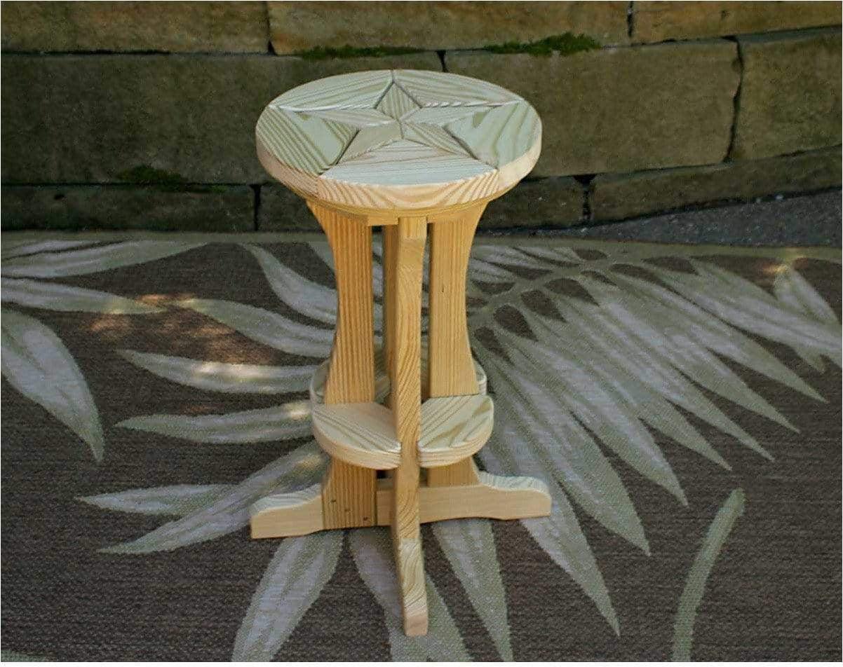 Creekvine Designs Behandelt Pine Star Design Pub Hocker