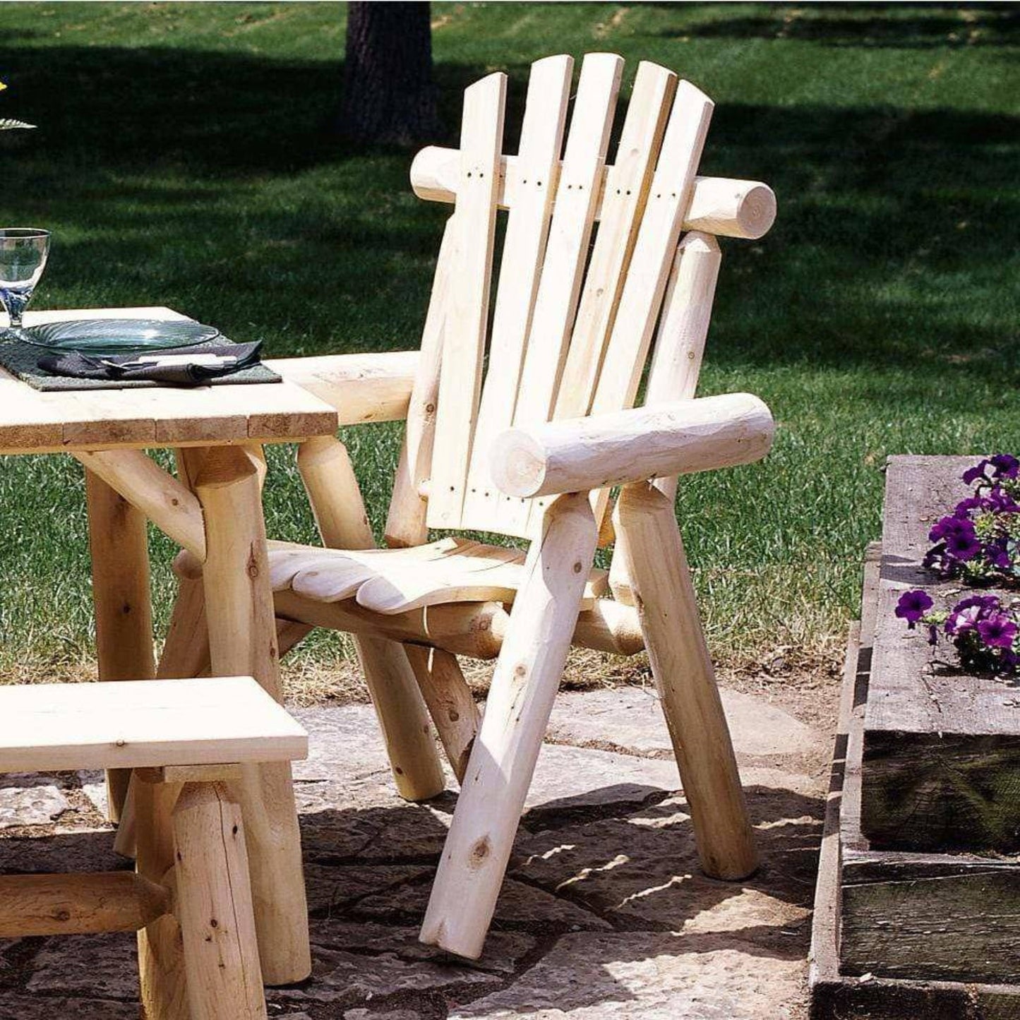 Lakeland Mills Cedar Log Esszimmerstuhl