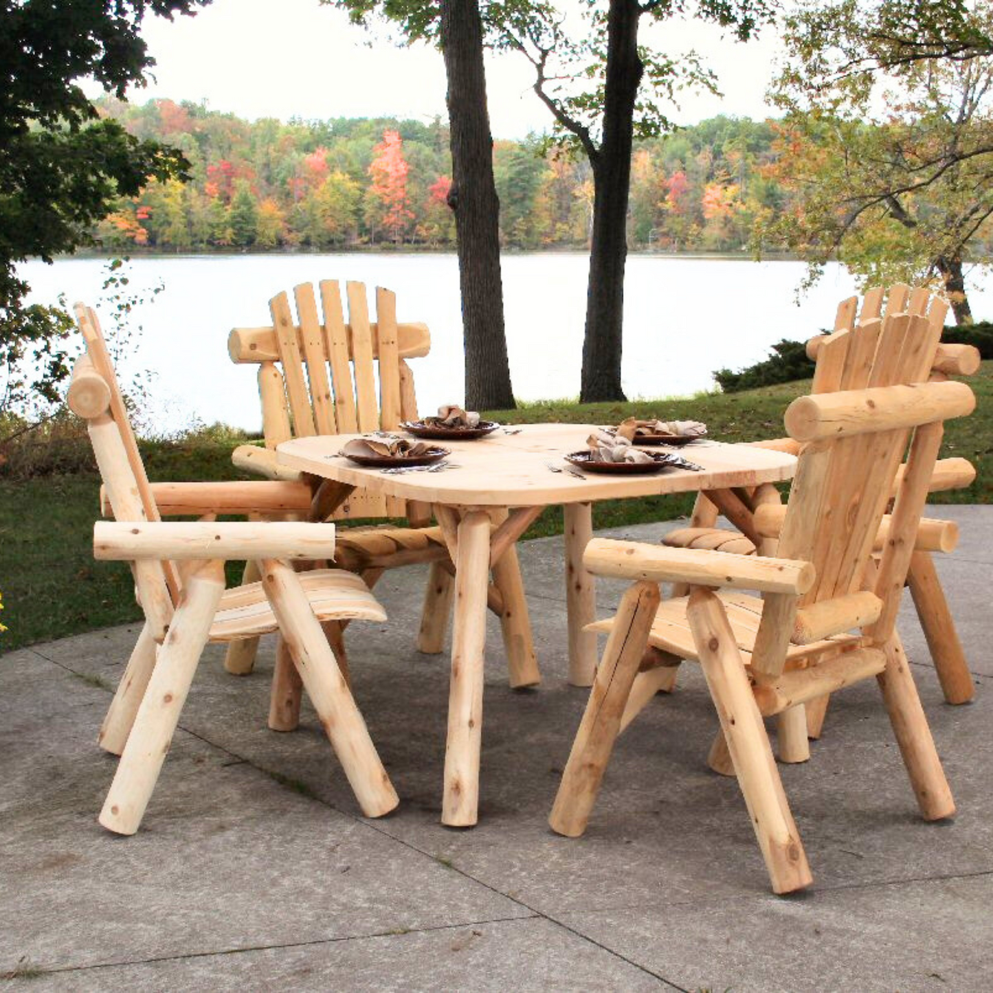 Lakeland Mills Cedar Log Esszimmerstuhl